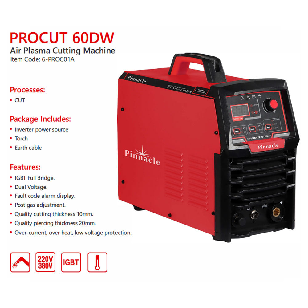 Dual Voltage Pinnacle Procut 60DW Plasma Cutting Machine