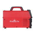 Side view of Pinnacle Plasma Cutting Machine featuring red casing and carrying handle.