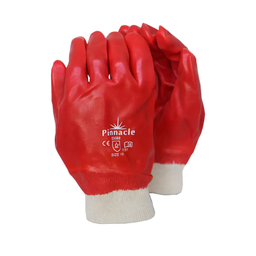 pinnacle-red-pvc-knit-writs-gloves