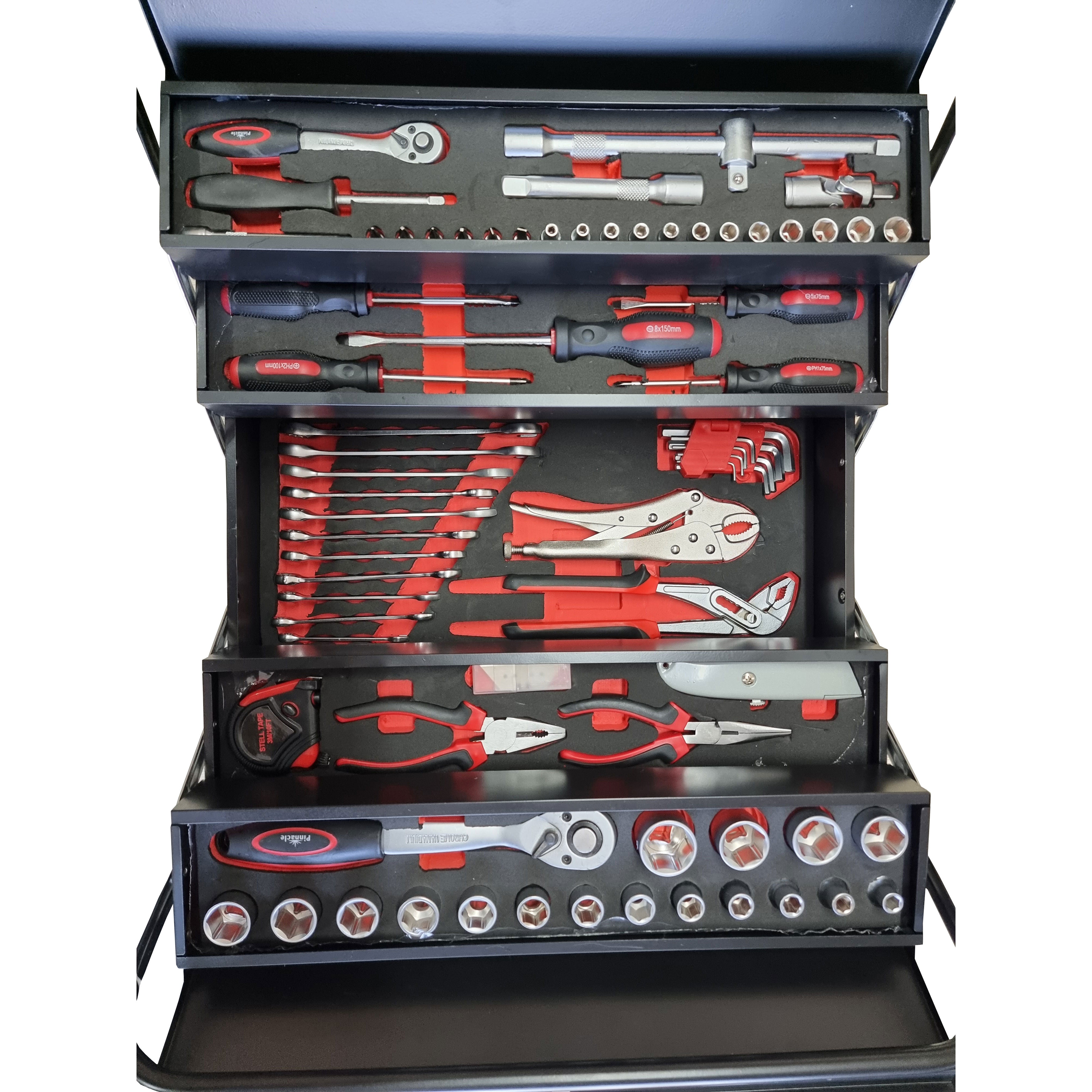 86 Piece Toolbox Set, with 5 Tier Metal Toolbox - Pinnacle Welding –  Pinnacle Welding Online - Top Welding Machines & Supplies.